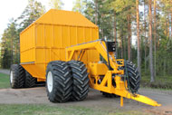 Jyrsinturpeen kokooja-aumausvaunu M-40V